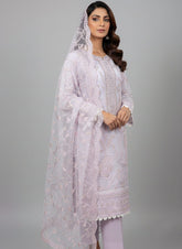 Lilac Dream – Embroidered 3-Piece Organza Ensemble