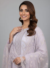 Lilac Dream – Embroidered 3-Piece Organza Ensemble