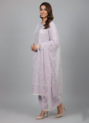 Lilac Dream – Embroidered 3-Piece Organza Ensemble